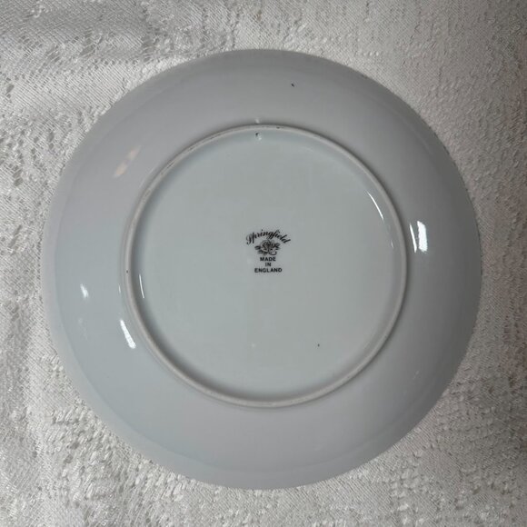 Springfield England All Flower Salad Plate - Set of 2, Chintz Style, Pink Backgr - Picture 4 of 5